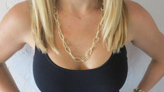 Gold Twisted Chain Necklace