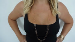 36" Rose Gold Chain Link Necklace