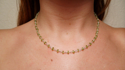 Peridot & Sterling Silver Chain