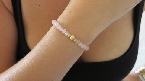 Rose Quartz Beaded Bracelets (Style 1)